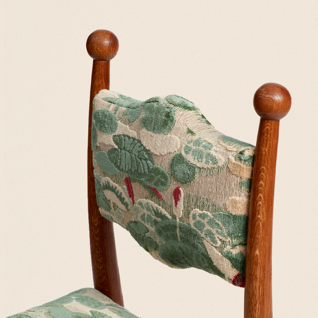 A chair with a distinctive design