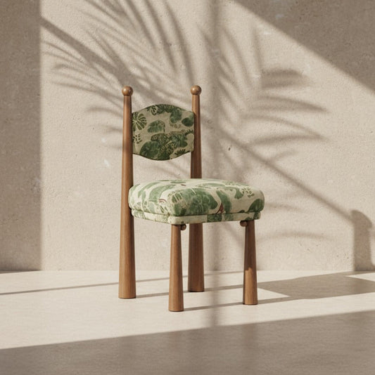 A chair with a distinctive design