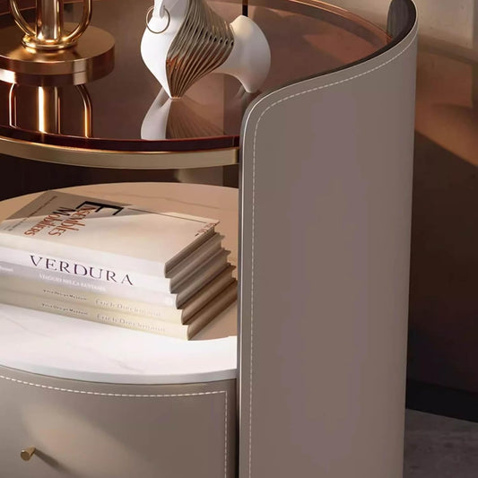 Luxury round nightstand