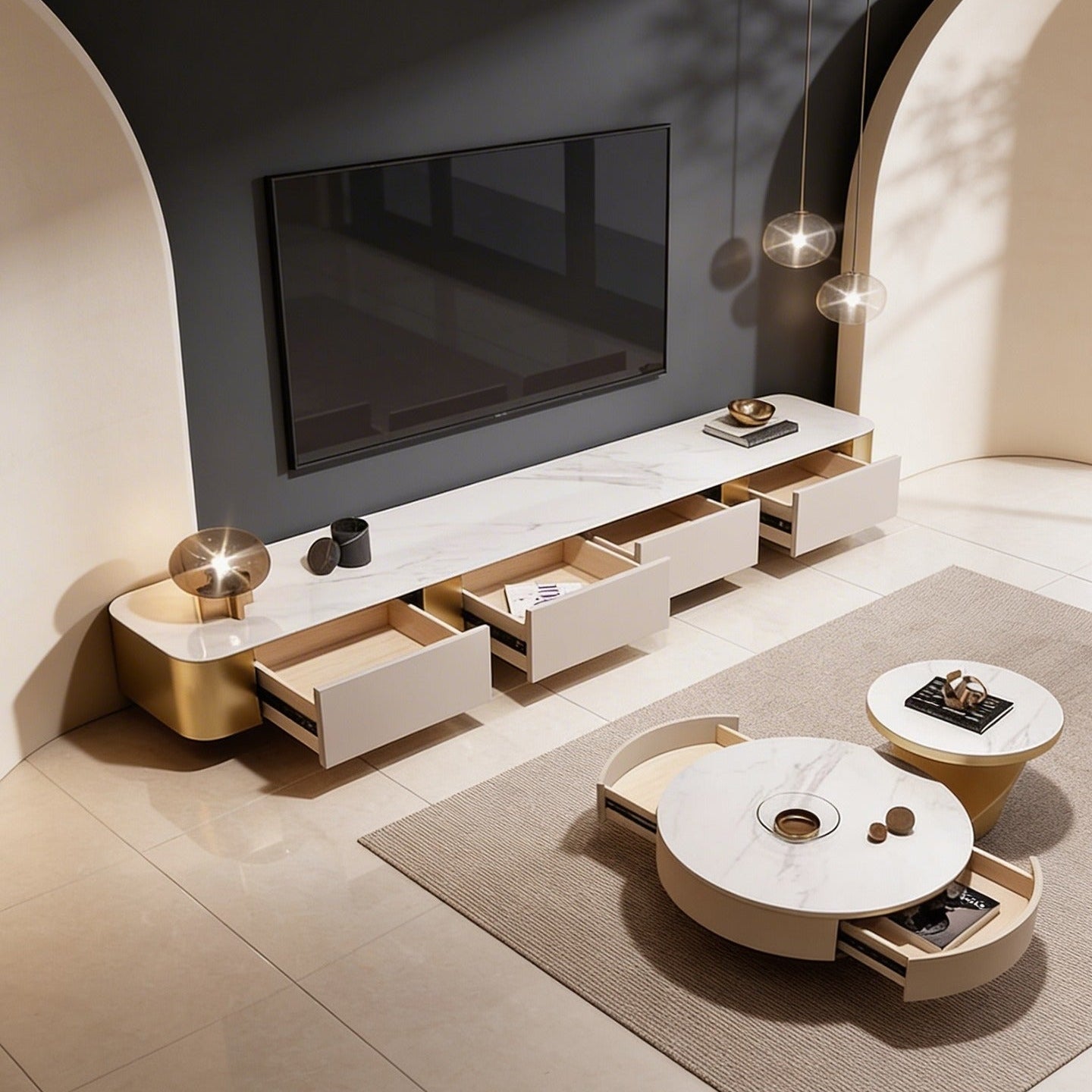Contemporary Living Table Set