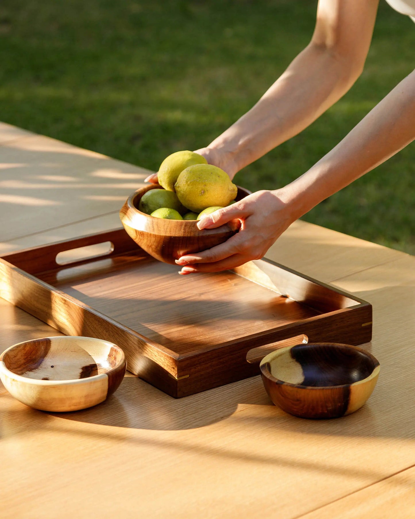 Medium Wooden serving bowl