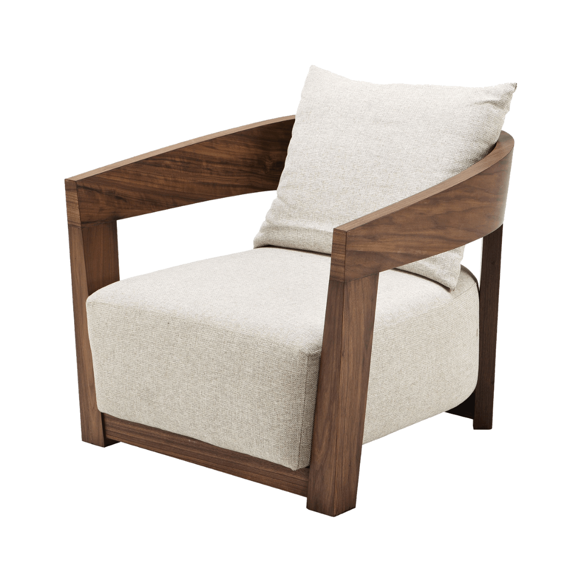 CH-13 LOUNGE CHAIR - Light Green & Brown