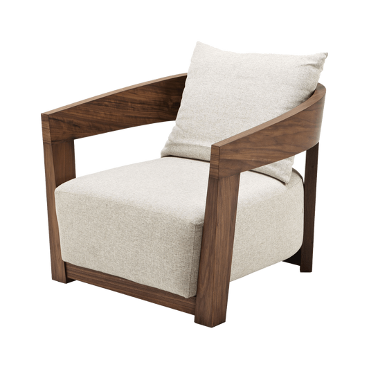 CH-13 LOUNGE CHAIR - Light Green & Brown