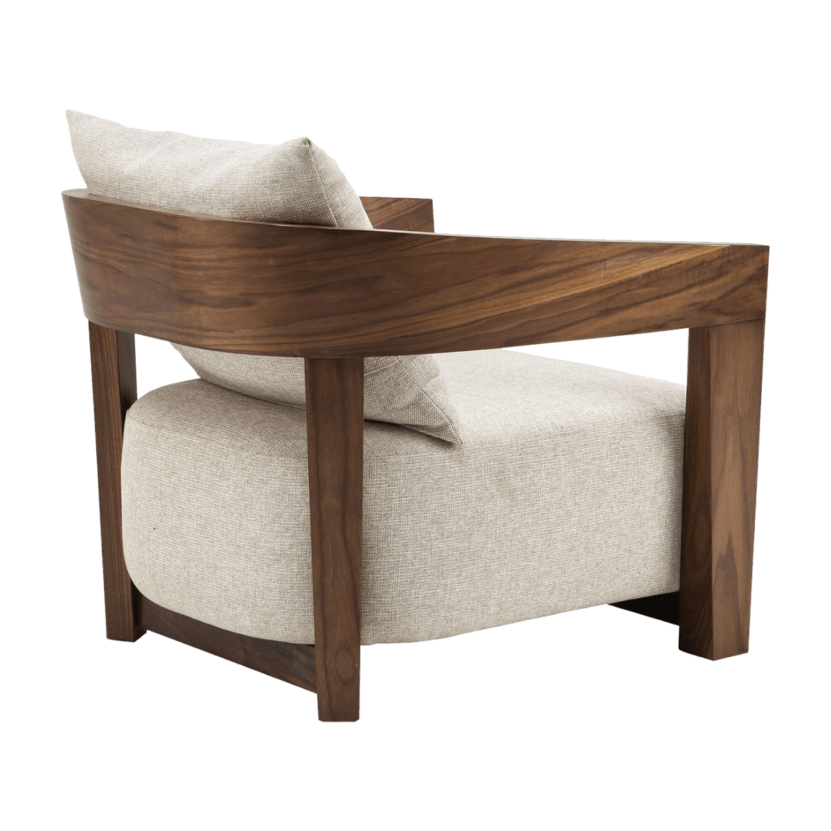 CH-13 LOUNGE CHAIR - Light Green & Brown