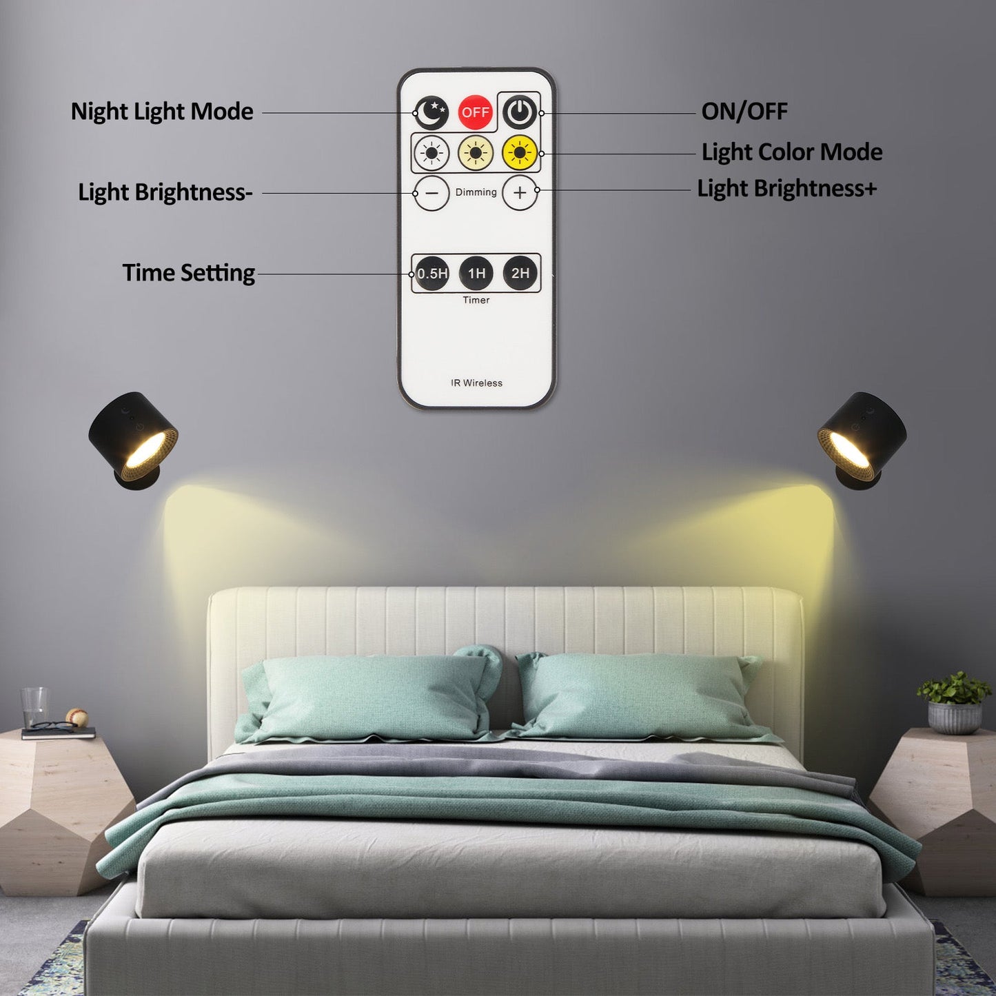 Magnetic Wall Spot - Rechargeable Dimmable
