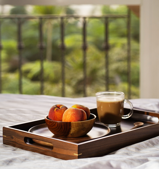 Handmade Wood & Brass Tray