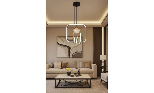 88004-BK+GD LED pendant