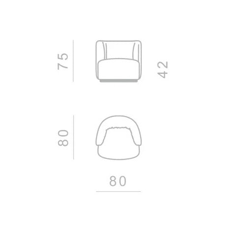 Beige armchair curtain
