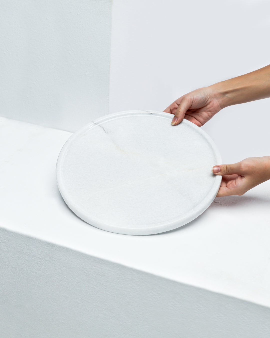 White Marble Round Platter