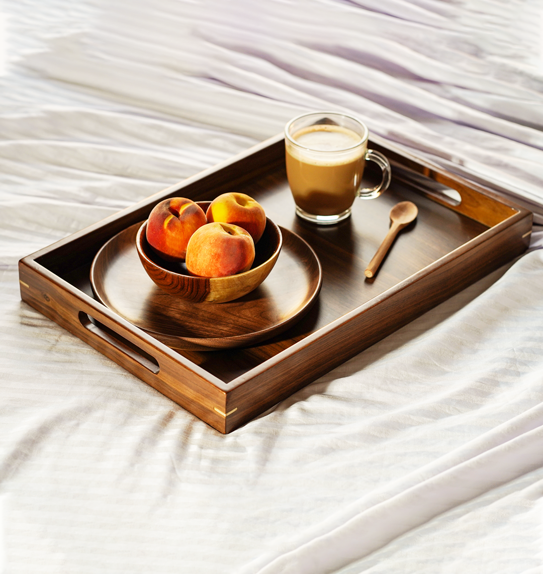 Handmade Wood & Brass Tray