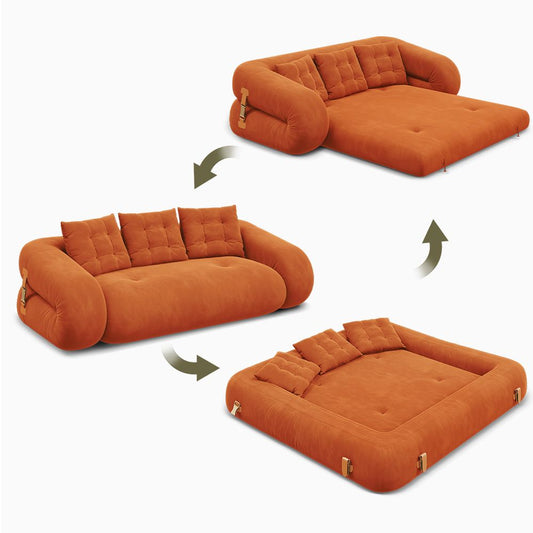 Velvet Upholstered Sofa Bed
