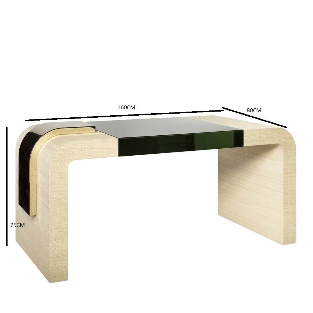 Green writing desk