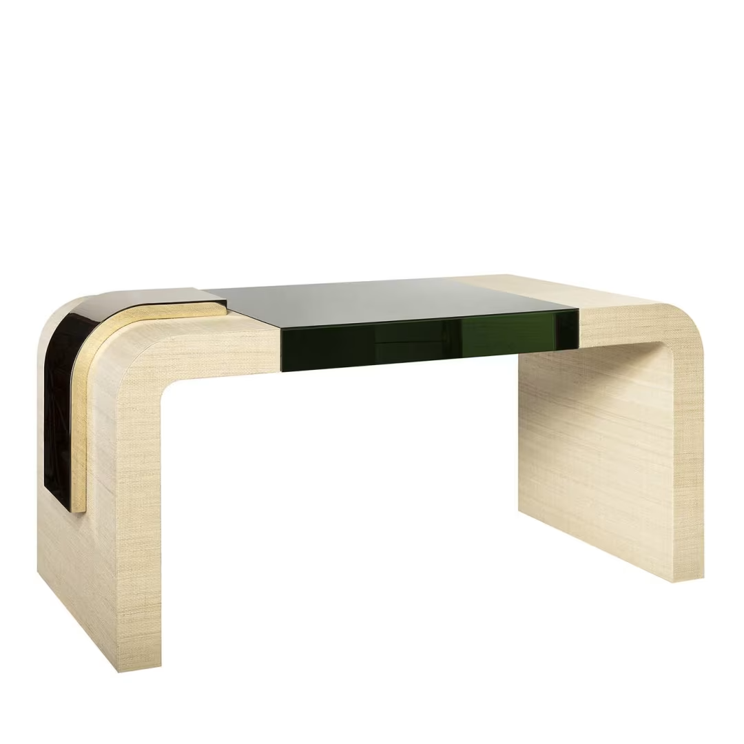 Green writing desk