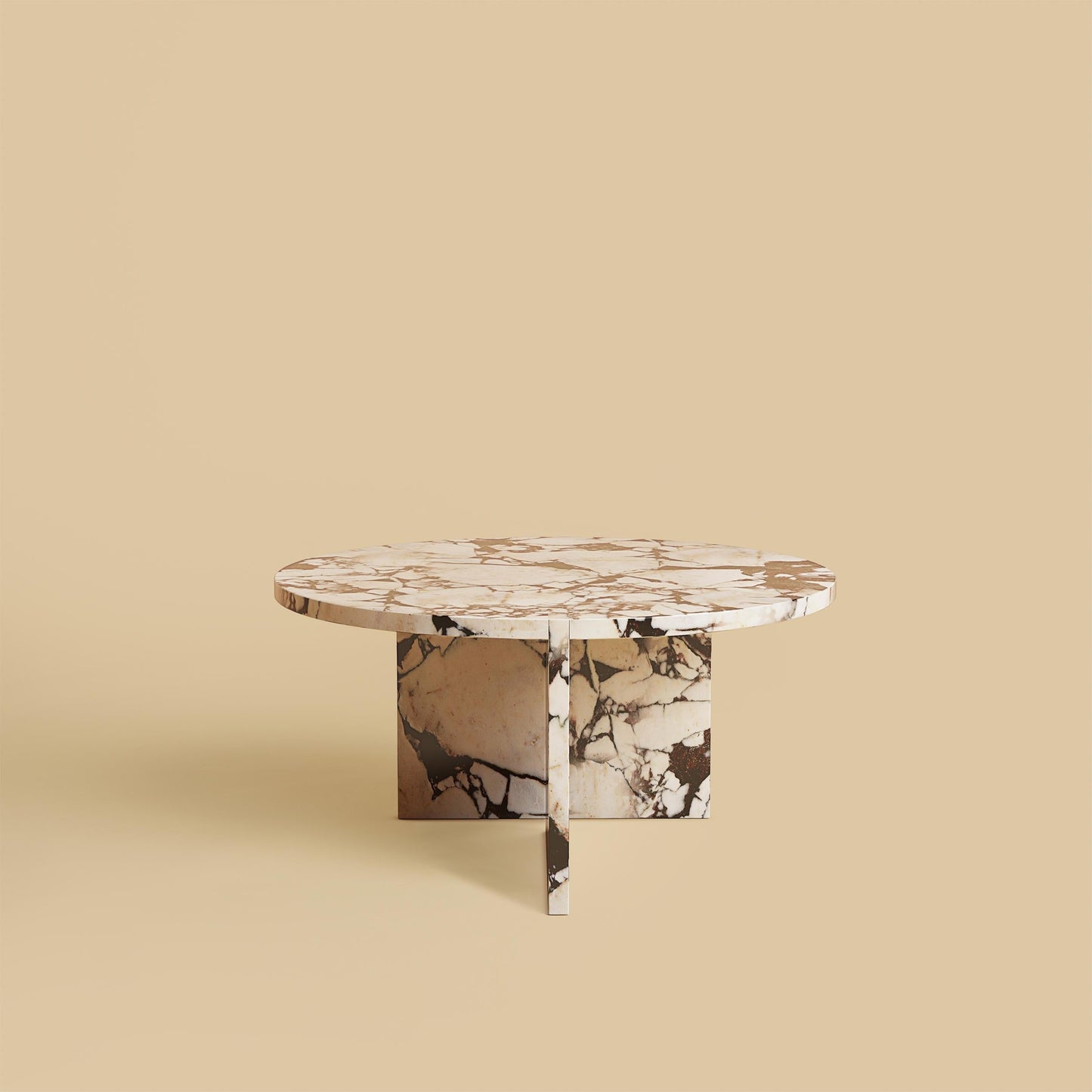 Round marble coffee table