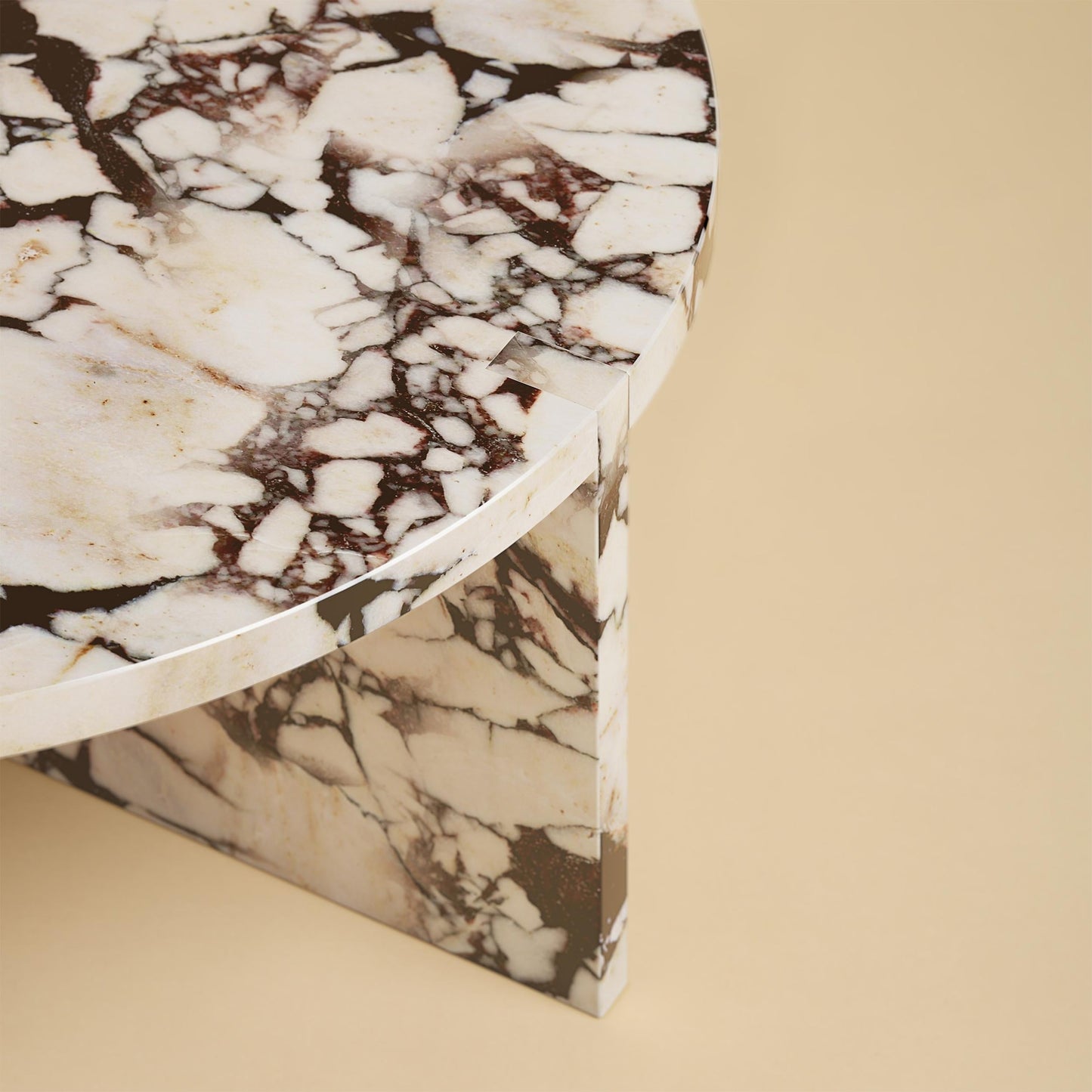 Round marble coffee table