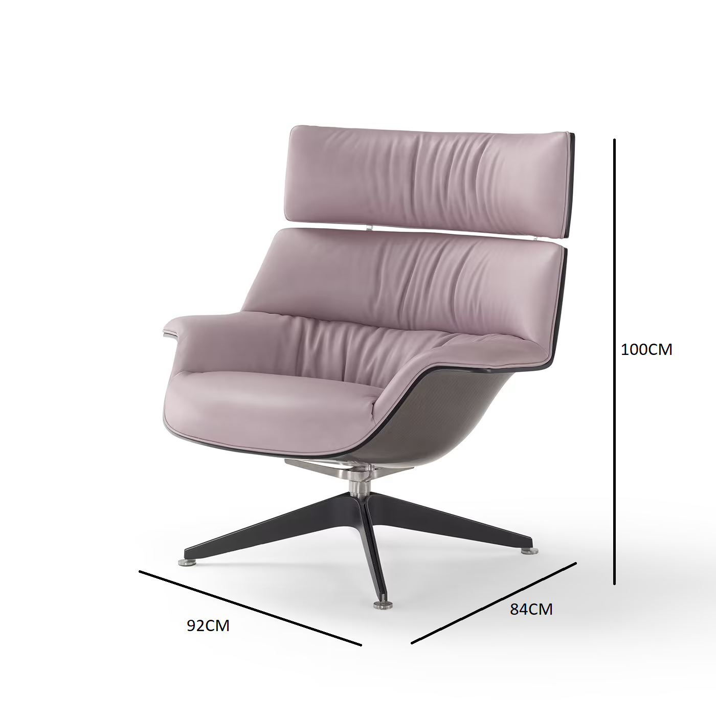 Saintluc coach lounge chair pink