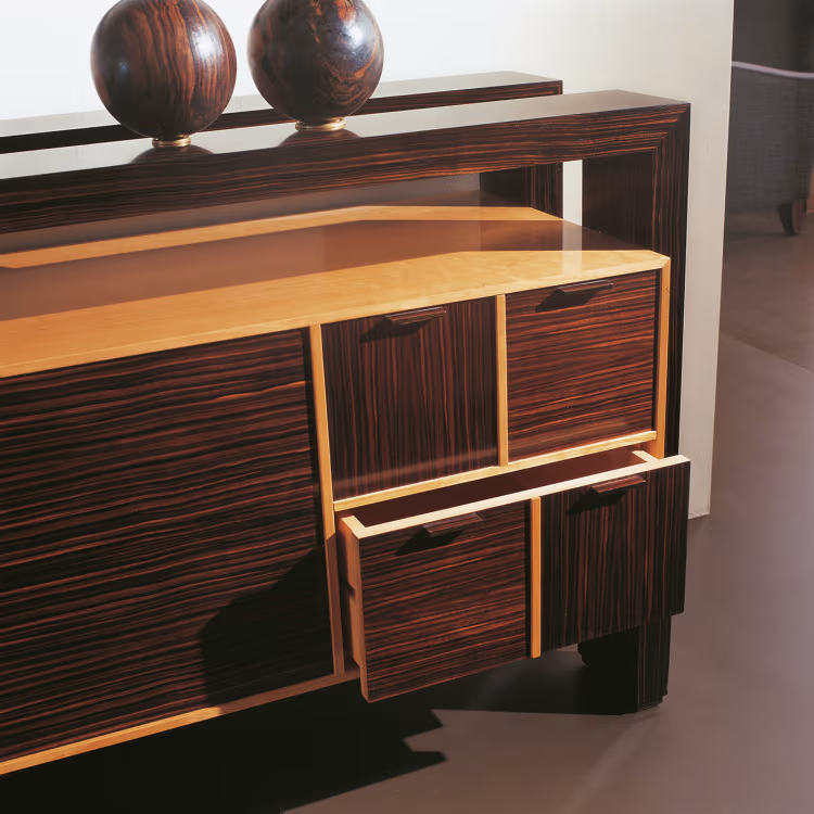 Cherry and ebony sideboard