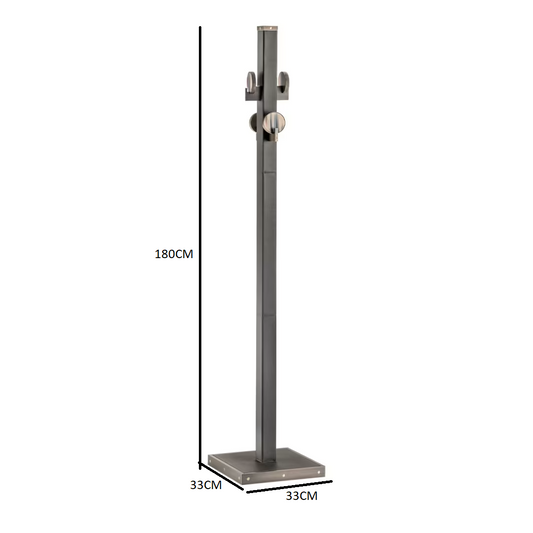 Brown leather coat stand