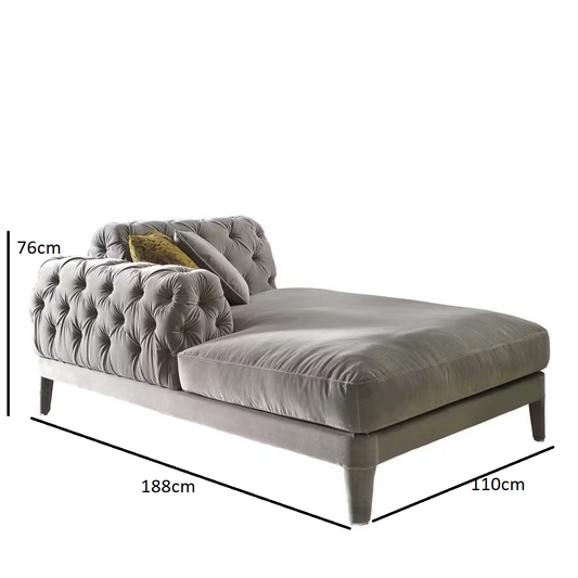 Elliot taupe chaise longue