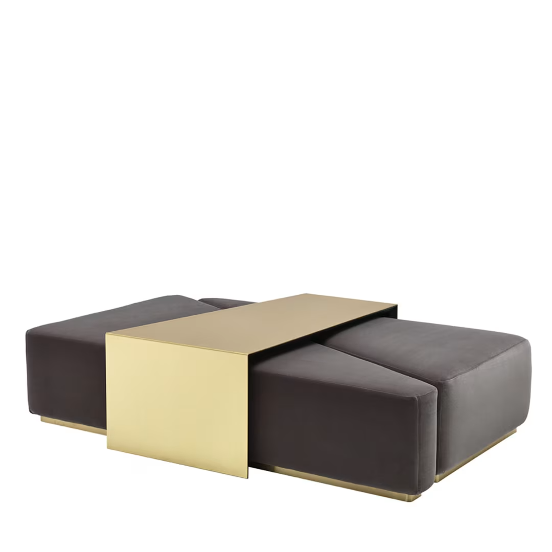 Atollo composition coffee table pouff