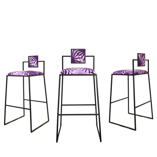 Capri purple fires iron bar stool