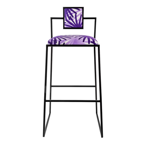 Capri purple fires iron bar stool