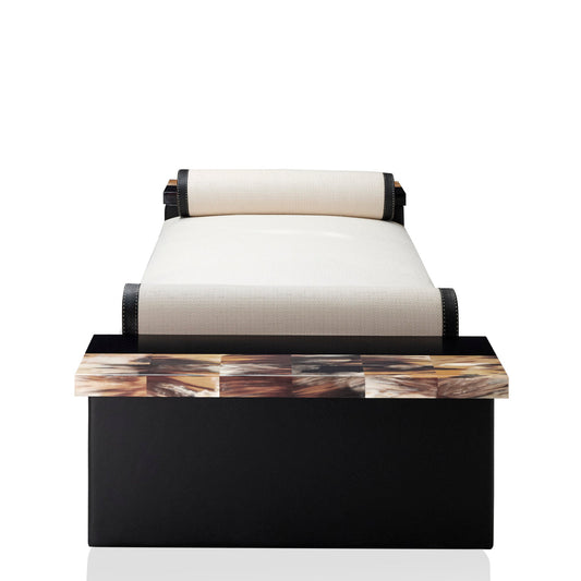 Egon white chaise longue