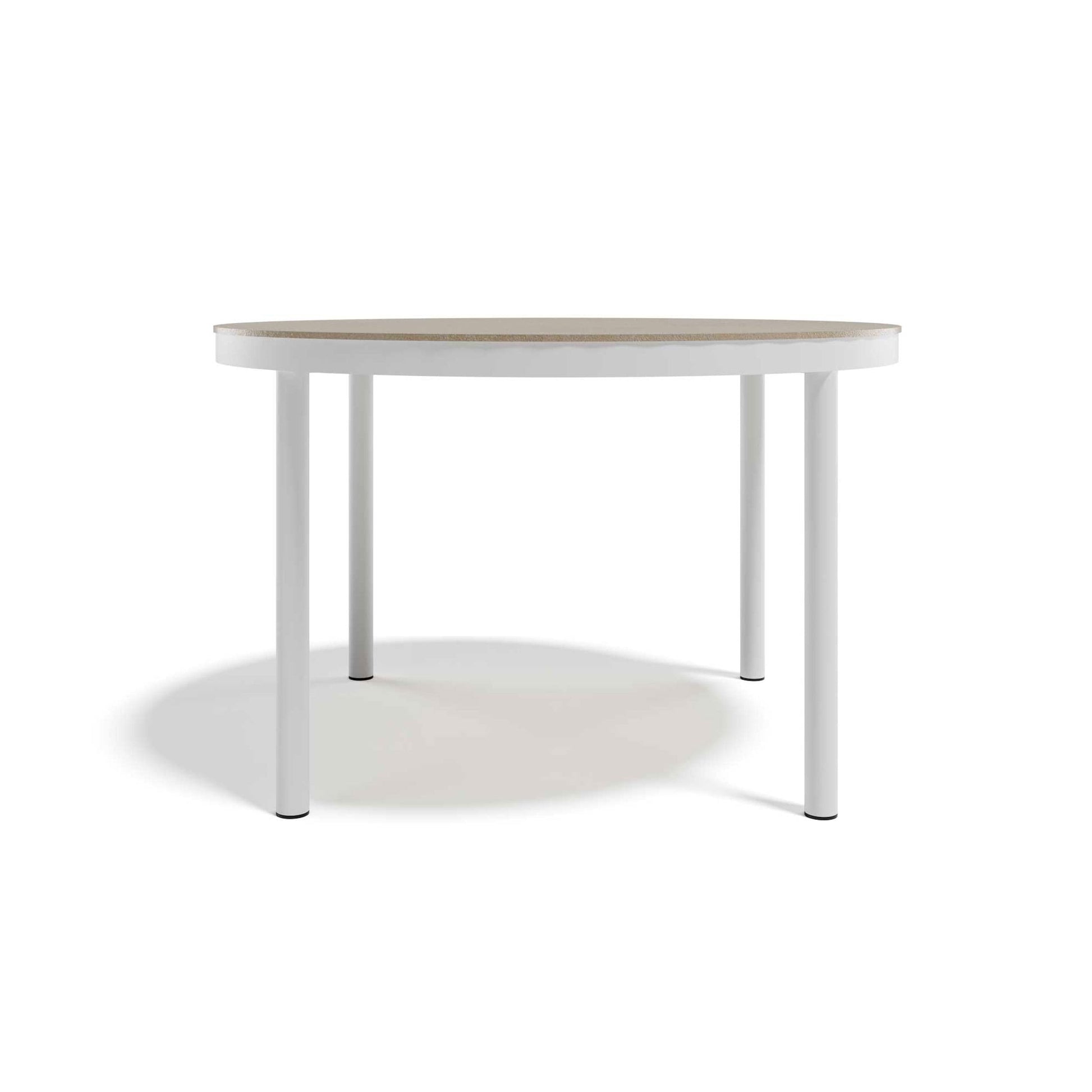 White Metal Outdoor Dining Table