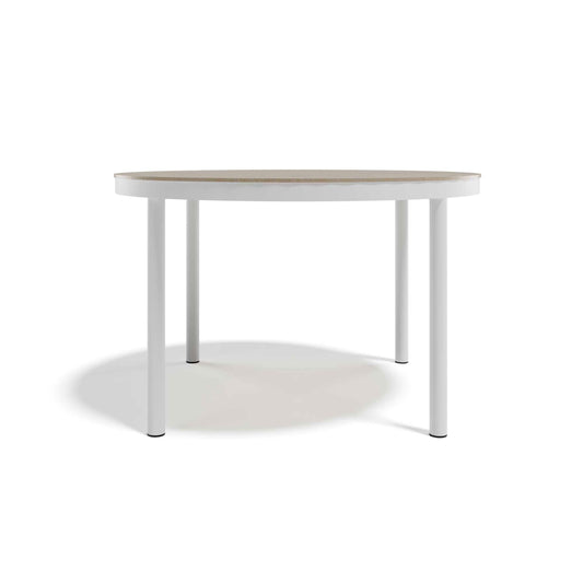 White Metal Outdoor Dining Table