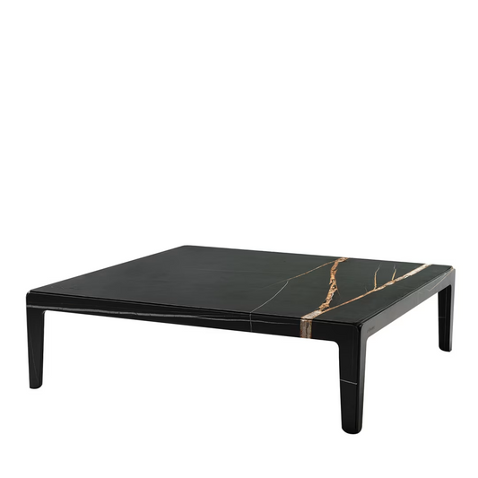 Rock sahara noir marble coffee table