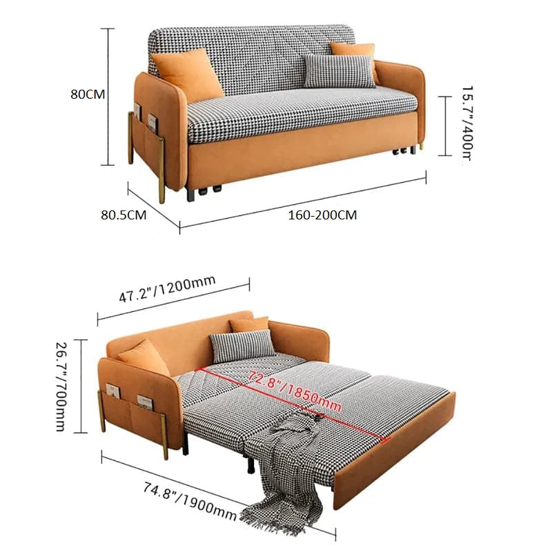Astonishing Multi-Functional Cozy Fabric Sofa Bed