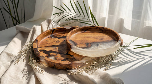 Wood Resin Plates Set