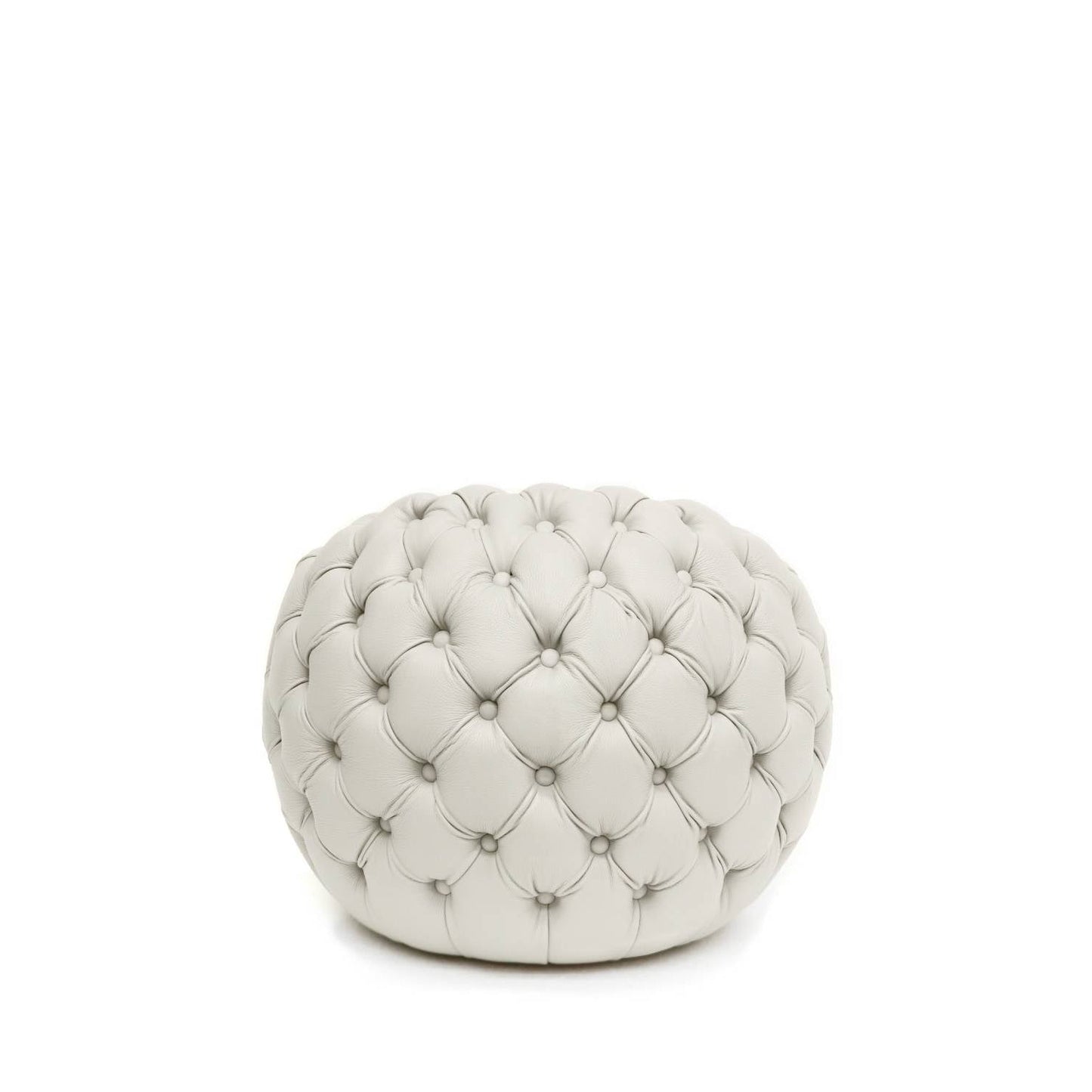 Leather Pouf with Stylish Design
