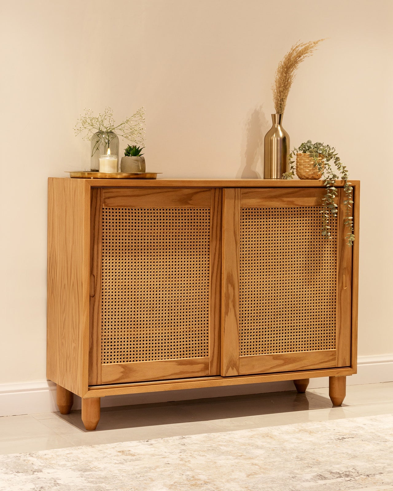 Rattan Sliding Shoe Storage