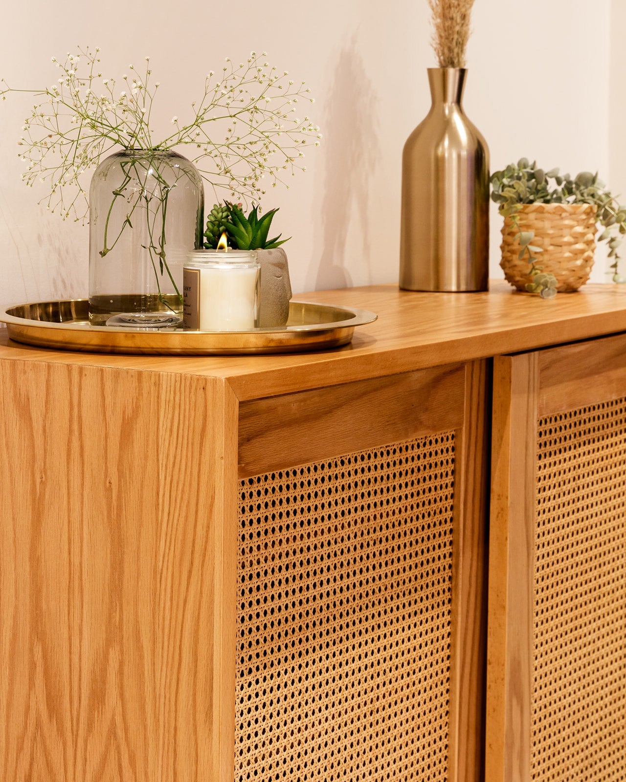 Rattan Sliding Shoe Storage
