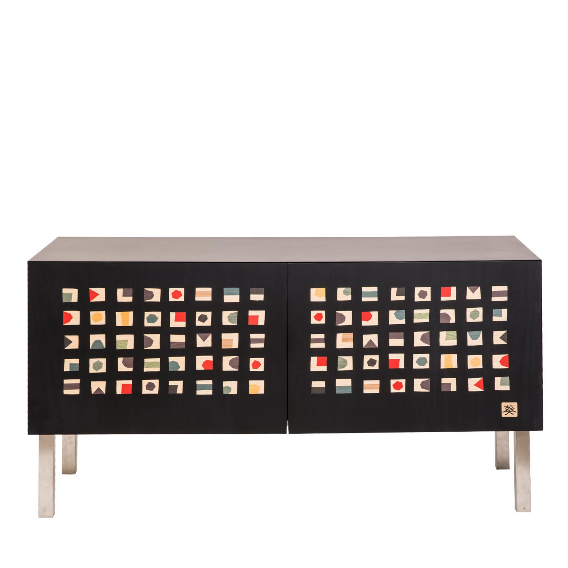 Magic squares inlay sideboard