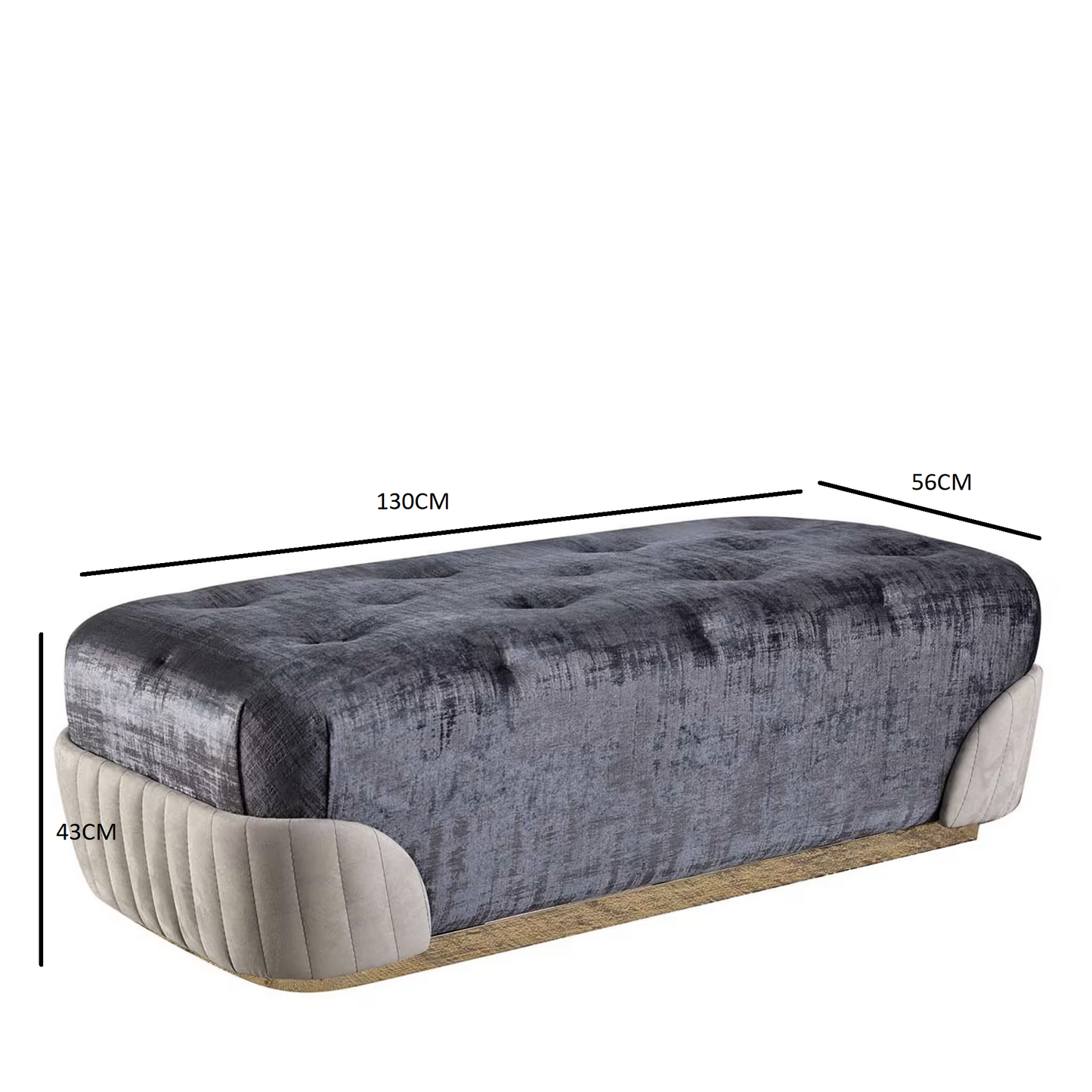 Crystal Upholstered Bench