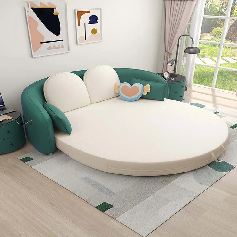 Light Luxury Multi Functional Futuristic Design Round Sofa Bed
