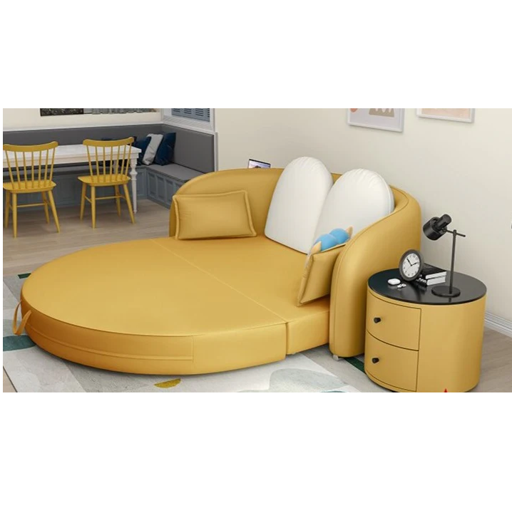 Light Luxury Multi Functional Futuristic Design Round Sofa Bed