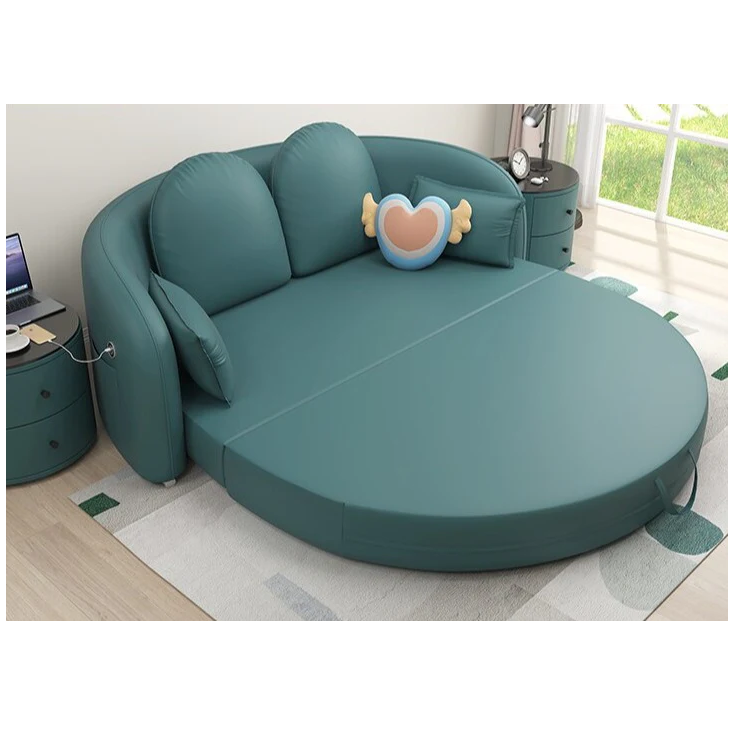 Light Luxury Multi Functional Futuristic Design Round Sofa Bed