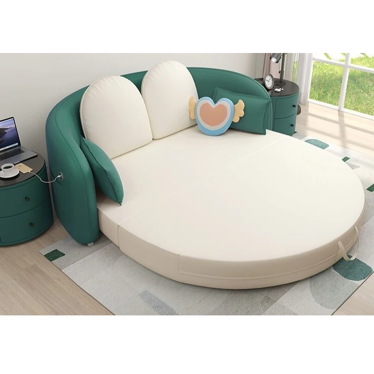 Light Luxury Multi Functional Futuristic Design Round Sofa Bed