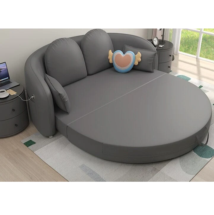 Light Luxury Multi Functional Futuristic Design Round Sofa Bed