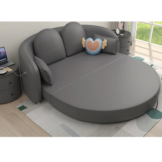 Light Luxury Multi Functional Futuristic Design Round Sofa Bed