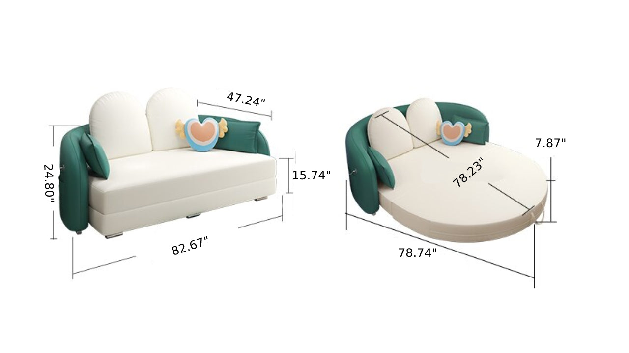 Light Luxury Multi Functional Futuristic Design Round Sofa Bed