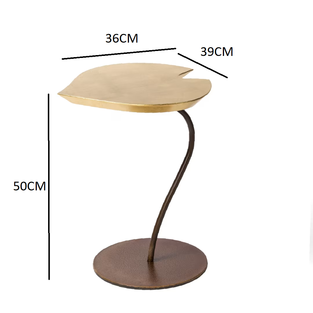 Gold leaf side table