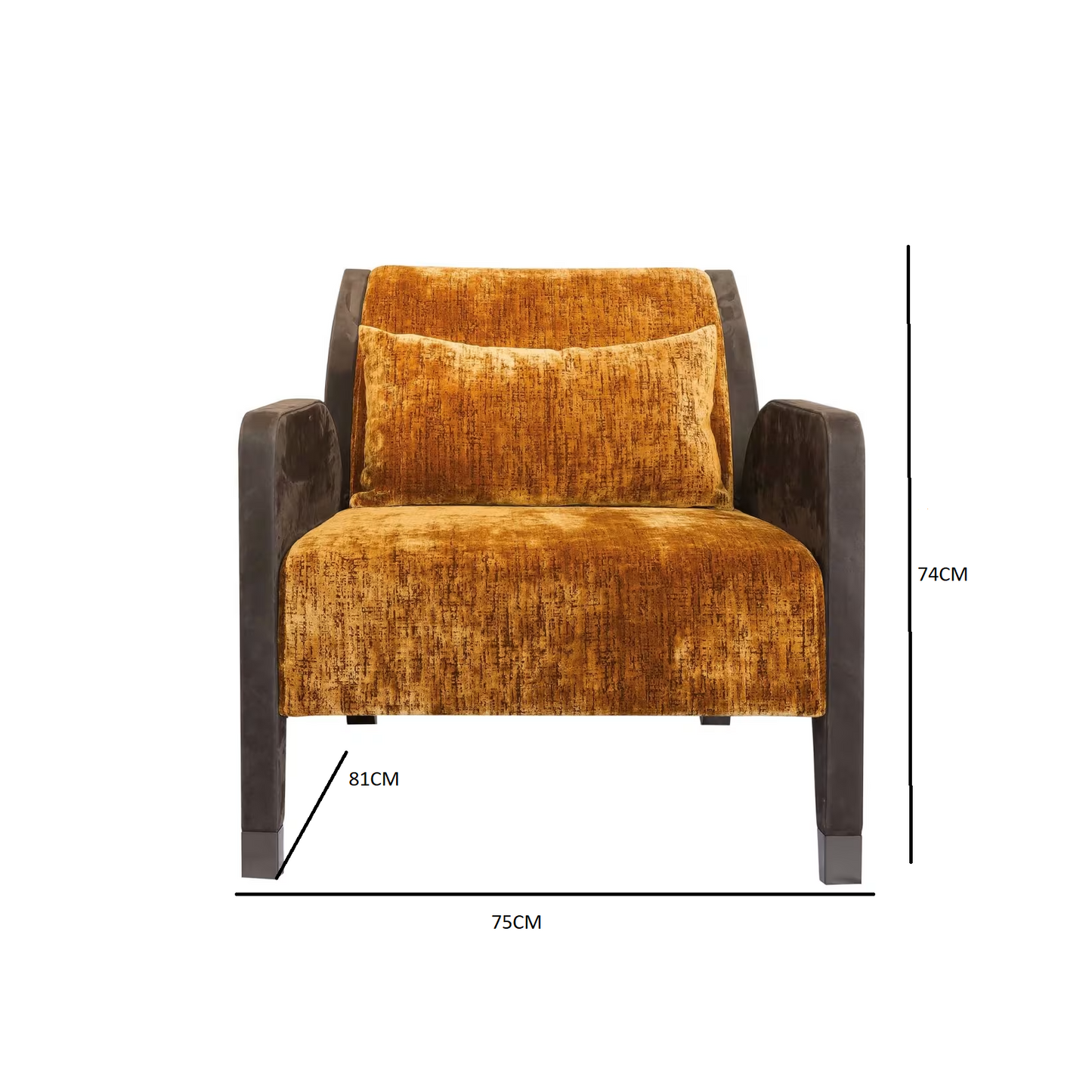 Orange unique natural mood armchair