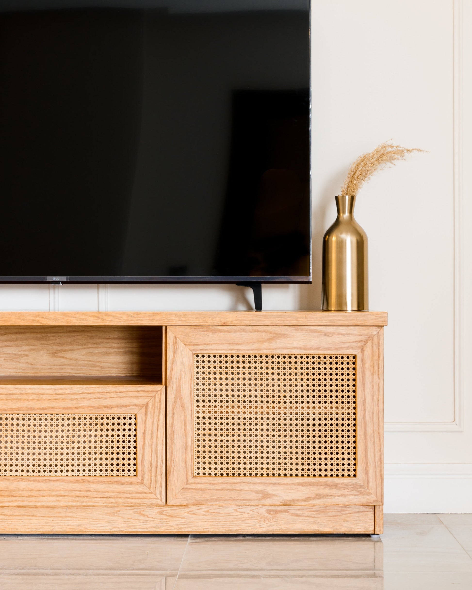 Rattan TV Unit
