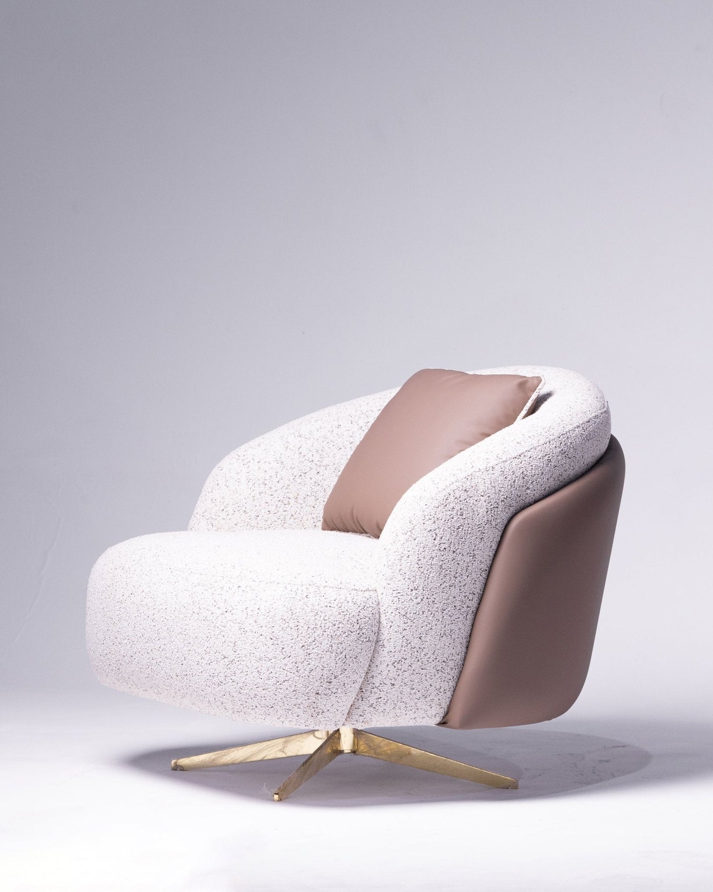 Taupe Modern Swivel Chair
