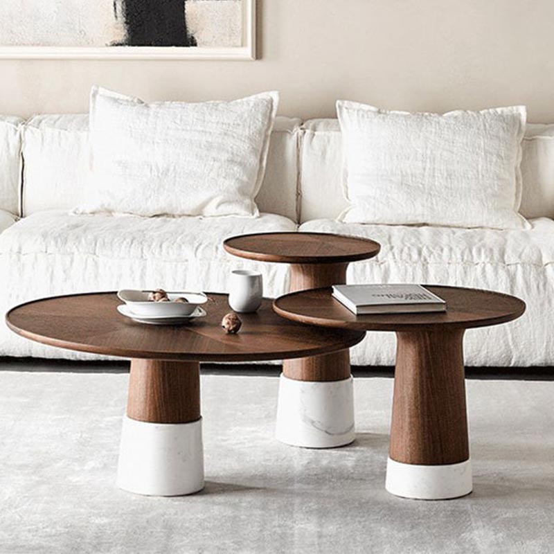 Three piece modern coffee table set