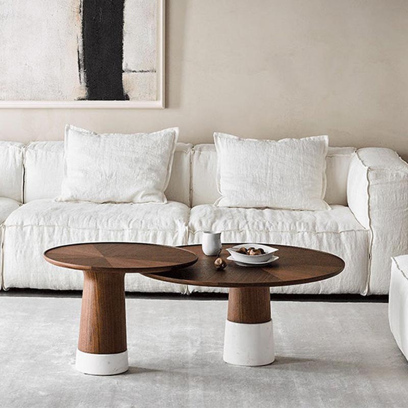 Three piece modern coffee table set